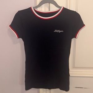 Tommy Hilfiger dark navy blue fitted shirt